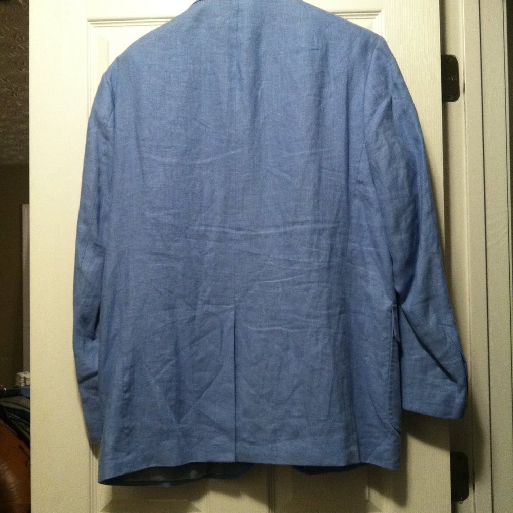 POLO RALPH LAUREN MENS NEW 100% LINEN SINGLE VENTED SPORT COAT BLAZER SIZE: L - Picture 7 of 9